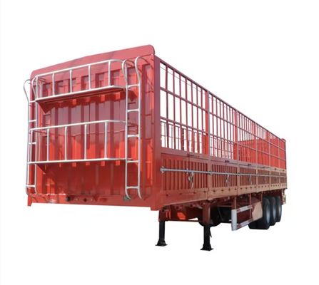 12400X2500X3650mm 3-Achsen-Nachzug für den Viehtransport mit Zaun und 13/16 Tonnen Achse