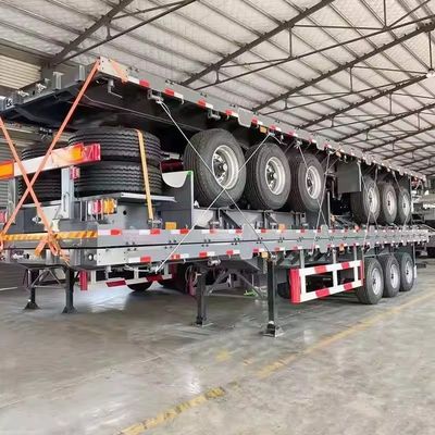 Direktverkäufe 3 Achsen 50T Flatbed 40ft Container Trailer mit Anpassungsmöglichkeiten