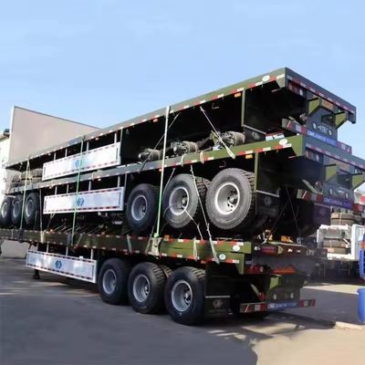 Direktverkäufe 3 Achsen 50T Flatbed 40ft Container Trailer mit Anpassungsmöglichkeiten