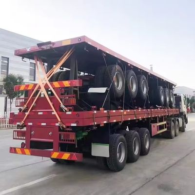 Direktverkäufe 3 Achsen 50T Flatbed 40ft Container Trailer mit Anpassungsmöglichkeiten