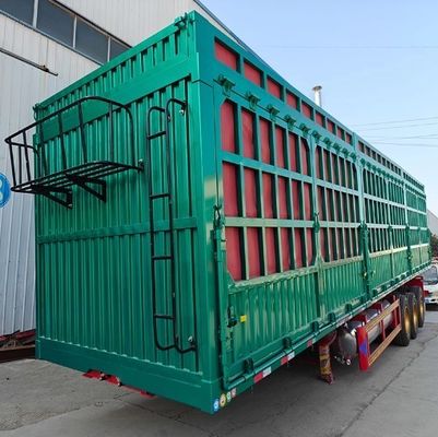 3 Achsen-Gitteranhänger für den Transport von Gemüse, Großlastgut, Tiertransport, Halbanhänger