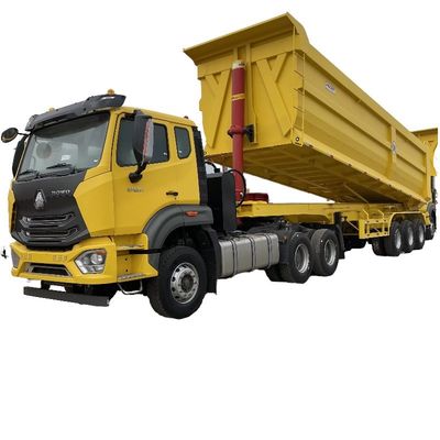 3/4/5 Achse Neigung Neigung Neigung Rücken Dump Semi-Anhänger für Sandstein Getreide Transport
