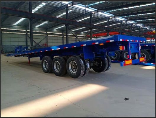 12 m Flachbett-Container-Schifffahrt-Semi-Anhänger-Lkw-Anhänger mit mechanischer Aufhängung