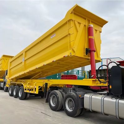 40 Kubik-U-Form 3 Achse 4 Achsen Ende Entladen Hydraulischer Kipper Hinterabwurf Semi-Anhänger