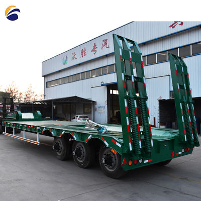 Spezieller Lowboy-Lowbed-Semi-Trailer 80 Tonnen Nutzlast Steel King Pin 2 50mm oder 3,5&quot; 90mm
