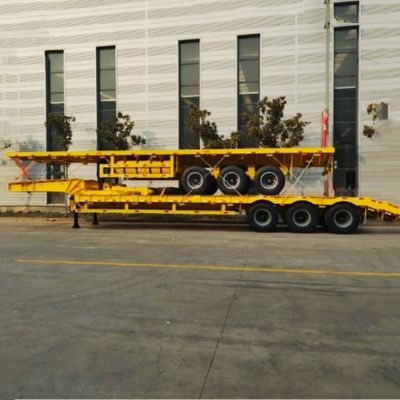 12400*2610*1550mm Lkw-Anhänger Flachbett-Halbanhänger für den Containertransport von 40 Fuß