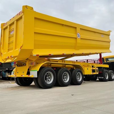 Dauerhafter 40 Kubikmeter 3 Achsen U-förmiger Hinterbehälter für Baustoffe