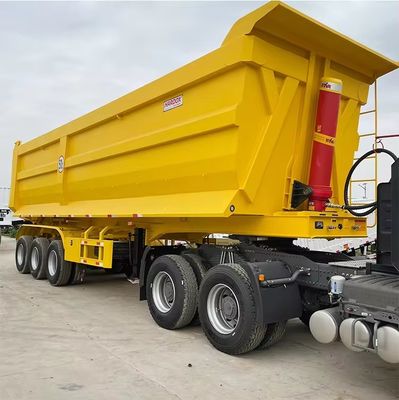 Dauerhafter 40 Kubikmeter 3 Achsen U-förmiger Hinterbehälter für Baustoffe