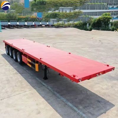 12400*2610*1550mm Flachbett-Semi-Truck-Container-Anhänger mit anpassbaren Optionen