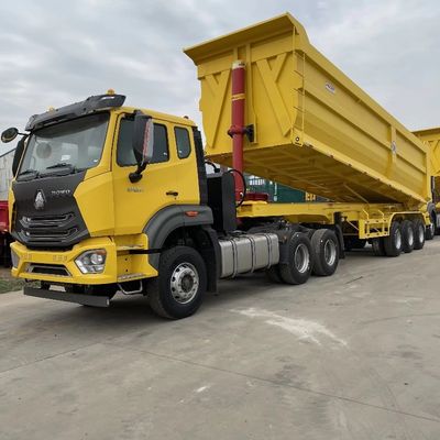 40 Kubikmeter U-Form Ende Entladen Hintere Dump Truck Semi-Anhänger mit mechanischen 930 * 250 * 345M