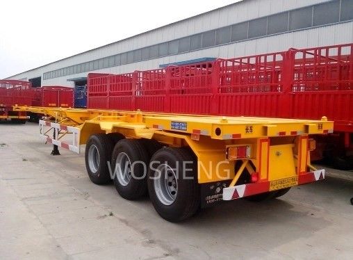 48ft Flatbed/Skeleton Terminal Port Container Schiffsanhänger Lkw mit Hauptstrahl Q345B