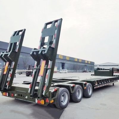 Lkw-Anhänger 2024 Typ Lenk- und Drehhebelluftbeutel Achse Niedrigbett-Halbanhänger