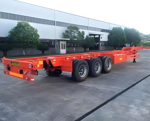 20ft 40ft 45ft Container Skelett Semi Trailer Tare Gewicht 6,5 Tonnen Landeausrüstung 28ton/pc