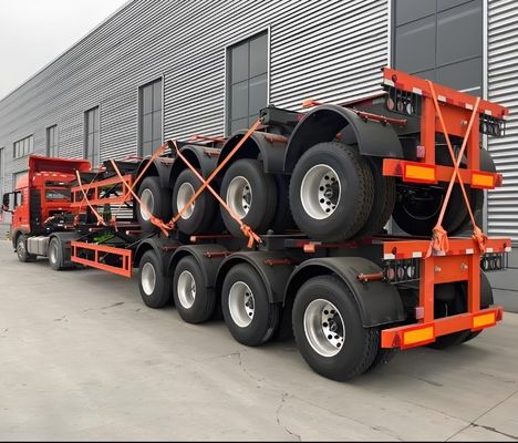 2 Achsen 3 Achsen 4 Achsen Skelettanhänger zum Transport von 20ft 40ft 45ft Containern im besten Fall