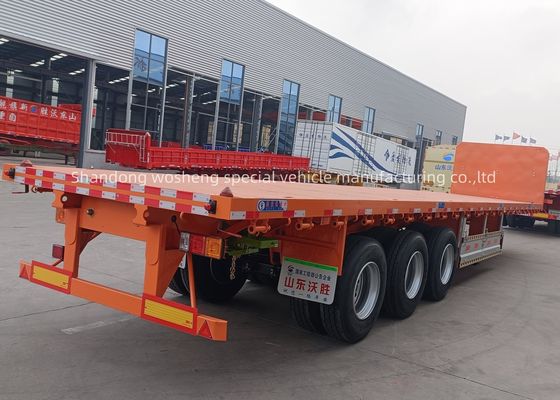 3 Achsen 20ft 40ft Flatbed Container Trailer mit Q345b Hauptstrahl und Anpassung