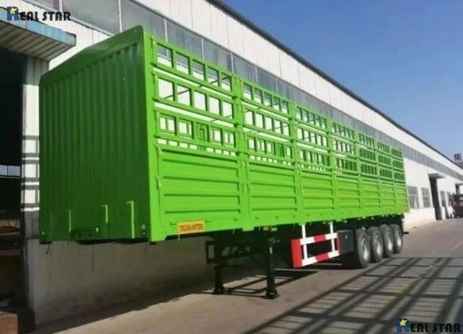 Individuell 3 Achsen Viehbestand Zaun Semi-LKW Anhänger mit 10 Schichten Blatt Feder