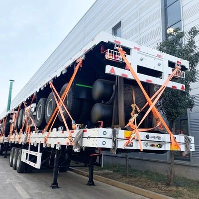 3/4 Achs Container Flachbett Lkw Halbanhänger für Bremssystem Doppelleitungsbremssystem