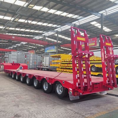 Anpassbar 3 4 5 Achsen 50 80tons Lenkung Erweiterbarer Drop Lowbed Semi Truck Anhänger