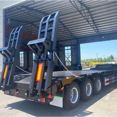 Anpassbar 3 4 5 Achsen 50 80tons Lenkung Erweiterbarer Drop Lowbed Semi Truck Anhänger