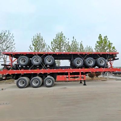 3 Achsen Flachbett Container Lkw Semi-Anhänger 20ft 40ft Tare Gewicht 100 Tonnen für Sie