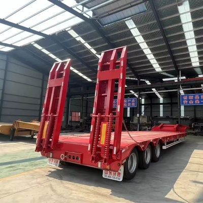 Schwerlast-Lowbett-Truckanhänger Typ 3 4 Achse Lowboy-Lkw-Lowbett-Semianhänger für Bagger