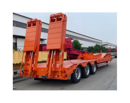 Schwerlast-Lowbett-Truckanhänger Typ 3 4 Achse Lowboy-Lkw-Lowbett-Semianhänger für Bagger