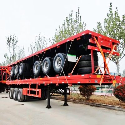3 Achsen 20FT 40FT Container Chassis Flachbett Semi-Truck Anhänger mit Stahlmaterial