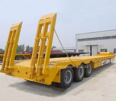 Doppelhydraulische Leiter, Niederbett-Semianhänger für den Transport schwerer Baumaschinen