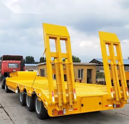 Doppelhydraulische Leiter, Niederbett-Semianhänger für den Transport schwerer Baumaschinen