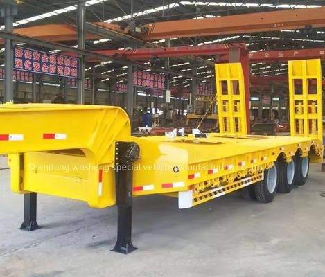 Doppelhydraulische Leiter, Niederbett-Semianhänger für den Transport schwerer Baumaschinen