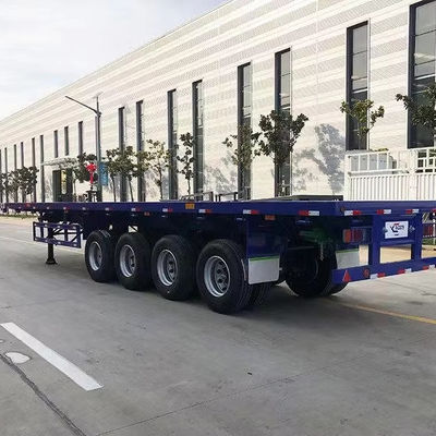 Semi-Anhänger mit 3 Achsen 4 Achsen Flachbett Container Lkw Landegerät 28t Schwerlast
