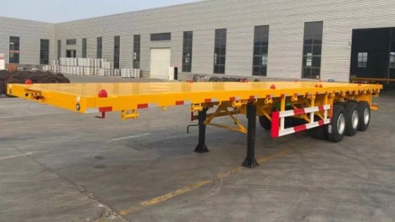 Semi-Anhänger mit 3 Achsen 4 Achsen Flachbett Container Lkw Landegerät 28t Schwerlast