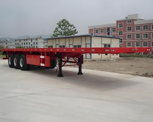 Semi-Anhänger mit 3 Achsen 4 Achsen Flachbett Container Lkw Landegerät 28t Schwerlast