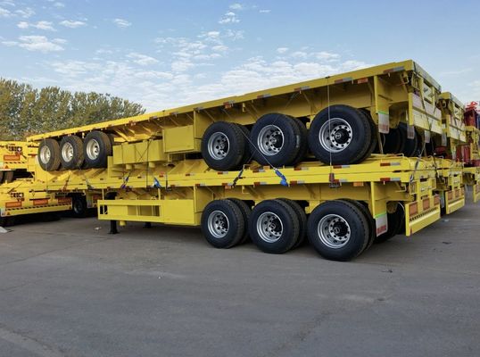 100 Tonnen Maximallast Flachbett-Halbanhänger für den Transport von Containern und Schüttgut