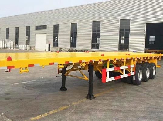 100 Tonnen Maximallast Flachbett-Halbanhänger für den Transport von Containern und Schüttgut