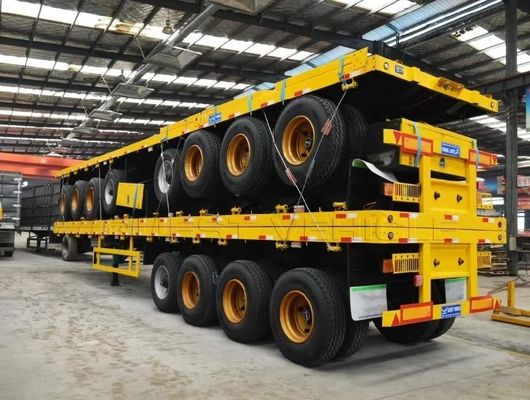 3 Achsen Flachbett Semi-Anhänger für Lkw Anhänger 20FT 40FT Container Chassis Flachbett Anhänger