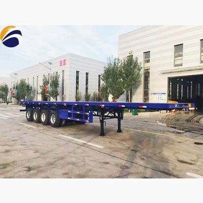 40 Fuß Flachbett Anhänger 3 Achsen 4 Achsen Flachbett Container Lkw Halbanhänger von Wosheng