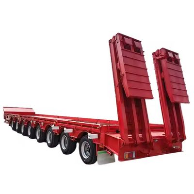 Transport 20-100 Tonnen niedrig liegender Semi-Anhänger mit Luftfederung und Stahlmaterial
