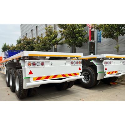 20 ft 40 ft 50 t Flachbett-Semi-Anhänger mit Container-Chassis und 50 mm oder 90 mm King Pin
