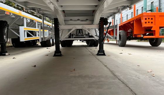 20 ft 40 ft 50 t Flachbett-Semi-Anhänger mit Container-Chassis und 50 mm oder 90 mm King Pin
