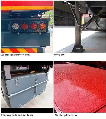 20 ft 40 ft 50 t Flachbett-Semi-Anhänger mit Container-Chassis und 50 mm oder 90 mm King Pin