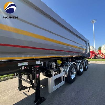 60 Tonnen 3 Achsen 35 Kubikmeter U-Form Hydraulisches Rückenentladen Semi-Anhänger-Dump Truck