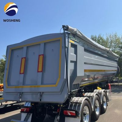 35 Kubikmeter U-Form 60 Tonnen Hydraulikrücken Entladen Schwerlast-Dump Truck Anhänger