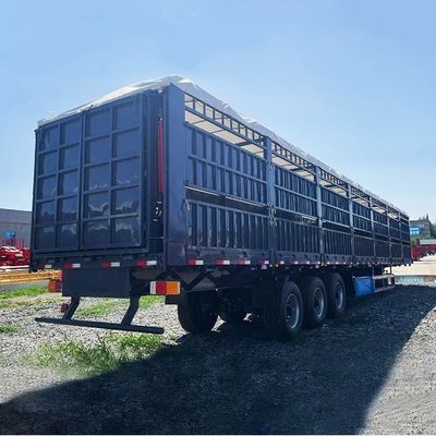 Multifunktionaler 3-Achse- 4-Achse-Seitenzaun-Halbanhänger für Lkw mit Stahlkonstruktion