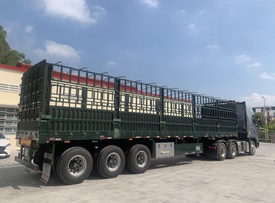 Multifunktionaler 3-Achse- 4-Achse-Seitenzaun-Halbanhänger für Lkw mit Stahlkonstruktion
