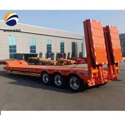 Lowboy Lowbed Semi-Trailer für Lastwagen Custom's Anforderung und hohe Kapazität 150 Tonnen