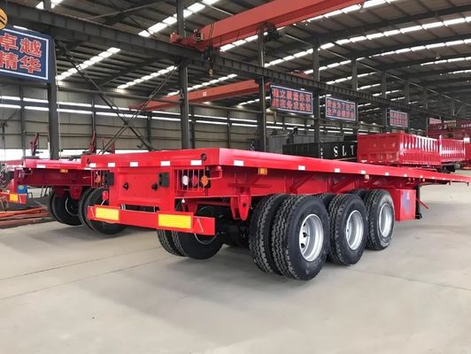 2 3 4achs Flatbed Trailer Anpassung Rim 9.0-22.5 Container Größe 20ft 45ft 40ft