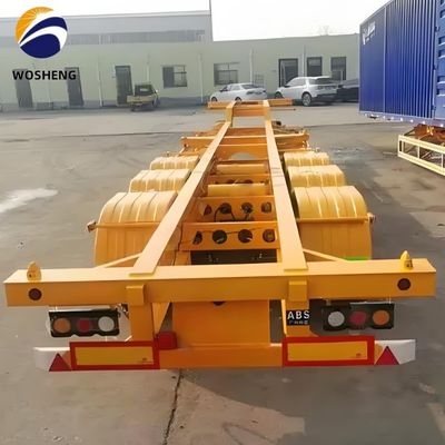 Stahlförmiges Ausdehnungsrahmen-Fahrwerk Halbanhänger für 20-40 ft Container