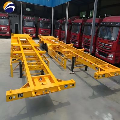 Stahlförmiges Ausdehnungsrahmen-Fahrwerk Halbanhänger für 20-40 ft Container