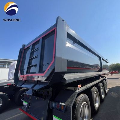 Stahl 3 Achse 4 Achse Kipper Heckdump Truck Anhänger für den Bau